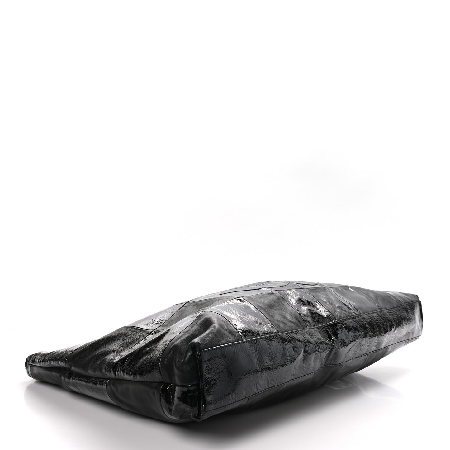 Patent Patchwork Large Brooklyn Tote Black