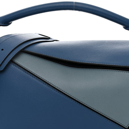 Loewe Calfskin Medium Puzzle Bag Marine Stone Steel Blue 8 of 10