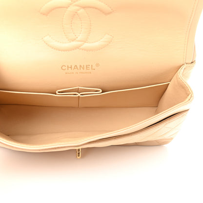 Chanel Lambskin Quilted Medium Double Flap Beige 5 of 14