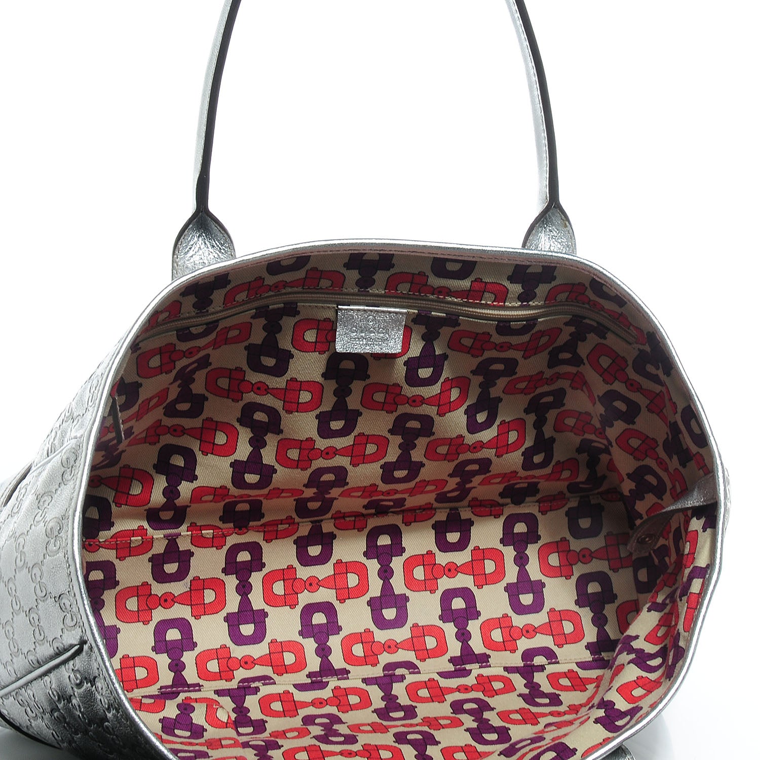 Gucci Guccissima Medium Princy Tote Silver 11 of 17