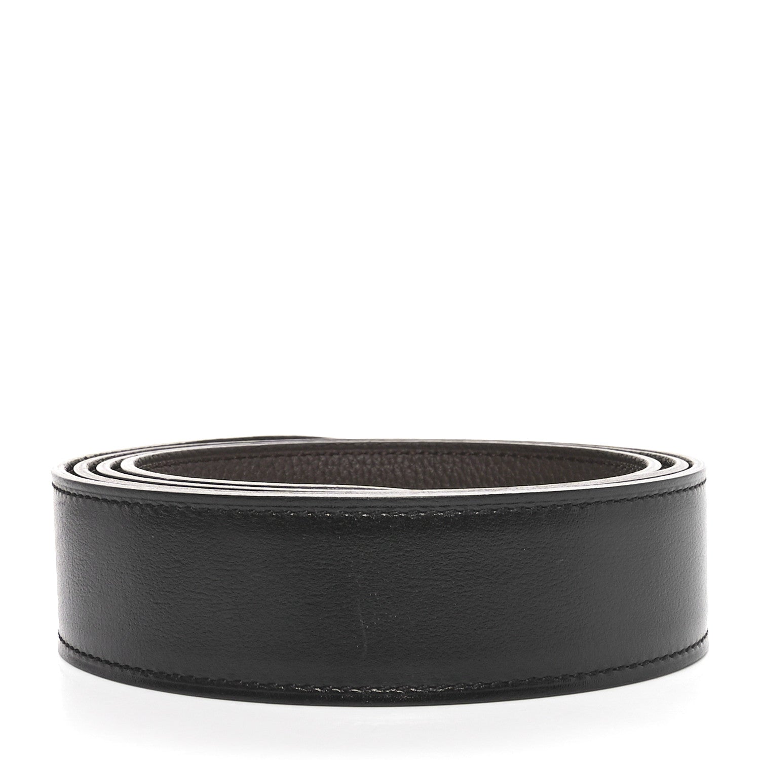 Hermes Box Togo 32mm Belt Strap 100 40 Black Chocolate 2 of 5
