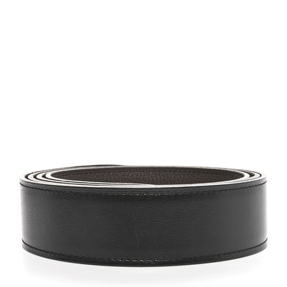 Hermes Box Togo 32mm Belt Strap 100 40 Black Chocolate 2 of 5