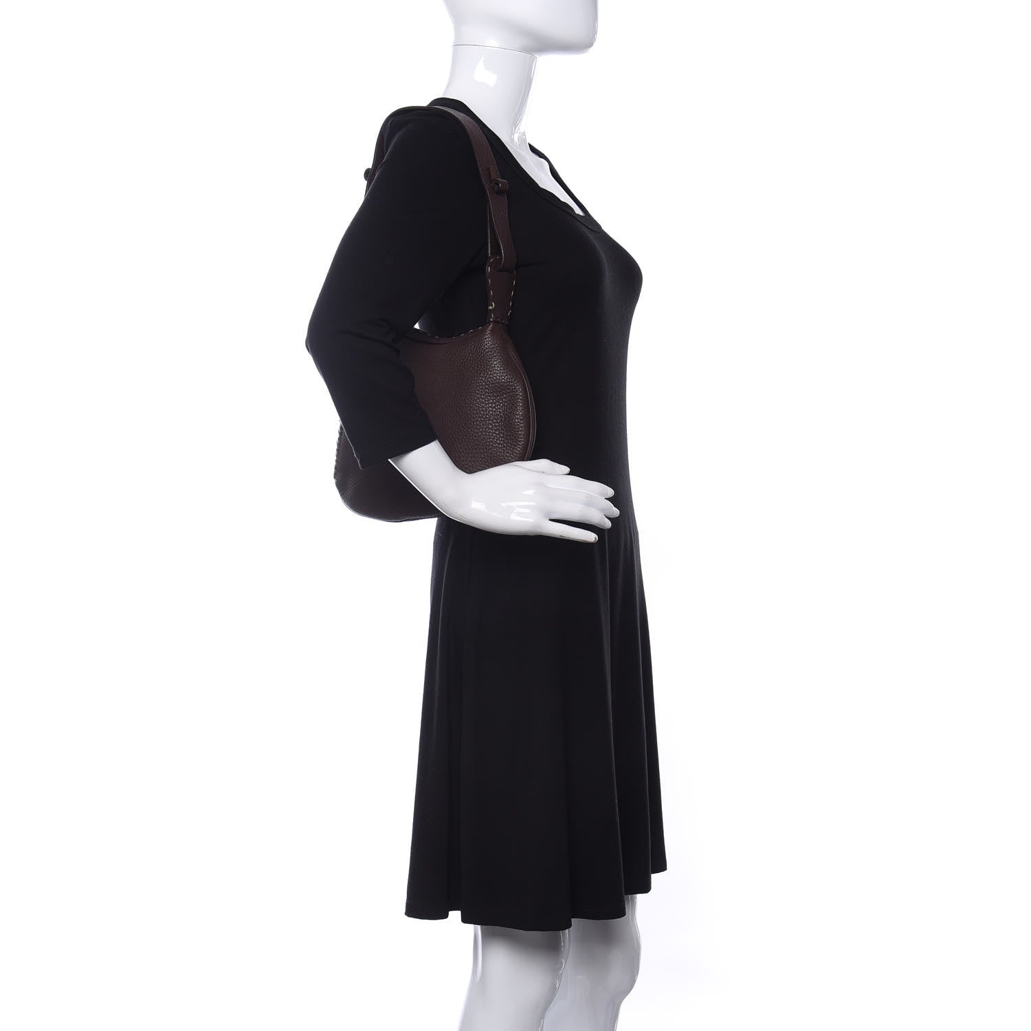 Fendi Calfskin Romano Selleria Oyster Brown 2 of 9