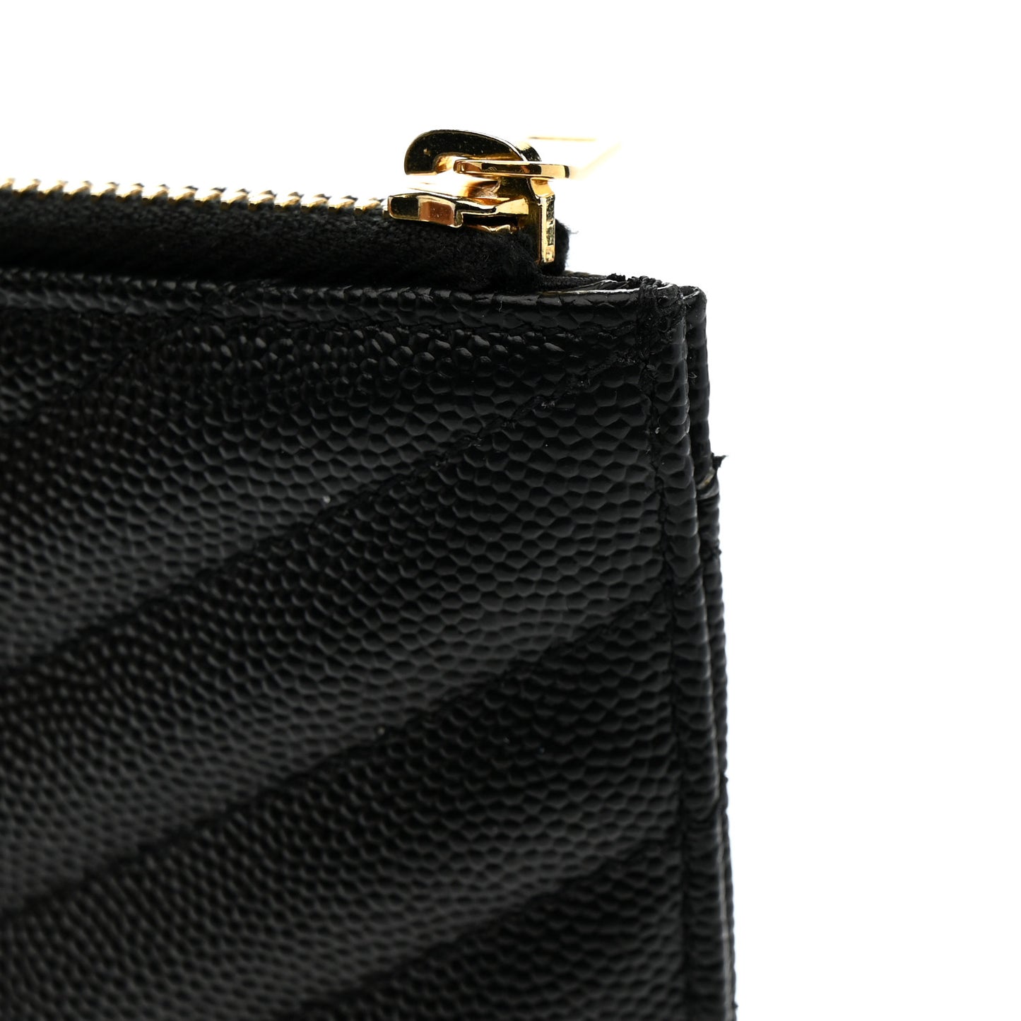 Grain De Poudre Chevron Monogram Bill Pouch Black