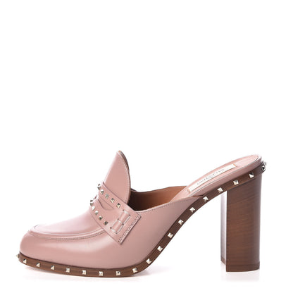 Valentino Garavani Nappa Soul Rockstud High Heel Mules 39 Lipstick 1 of 10