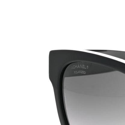 Chanel Acetate Polarized Square CC Sunglasses 5380 Black 7 of 8