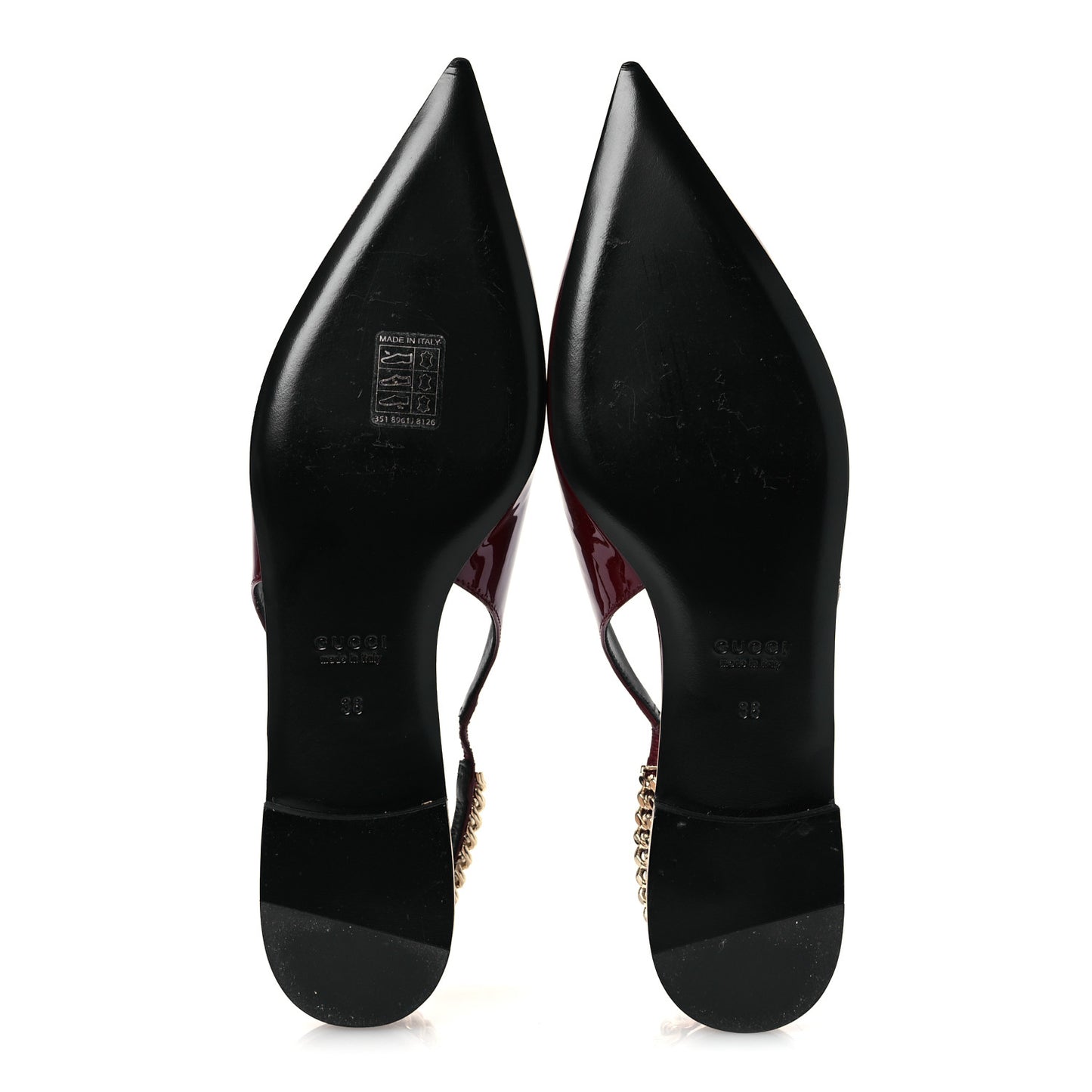 Patent Signoria Ballet Slingback Ballet Flat 38 Rosso Ancora