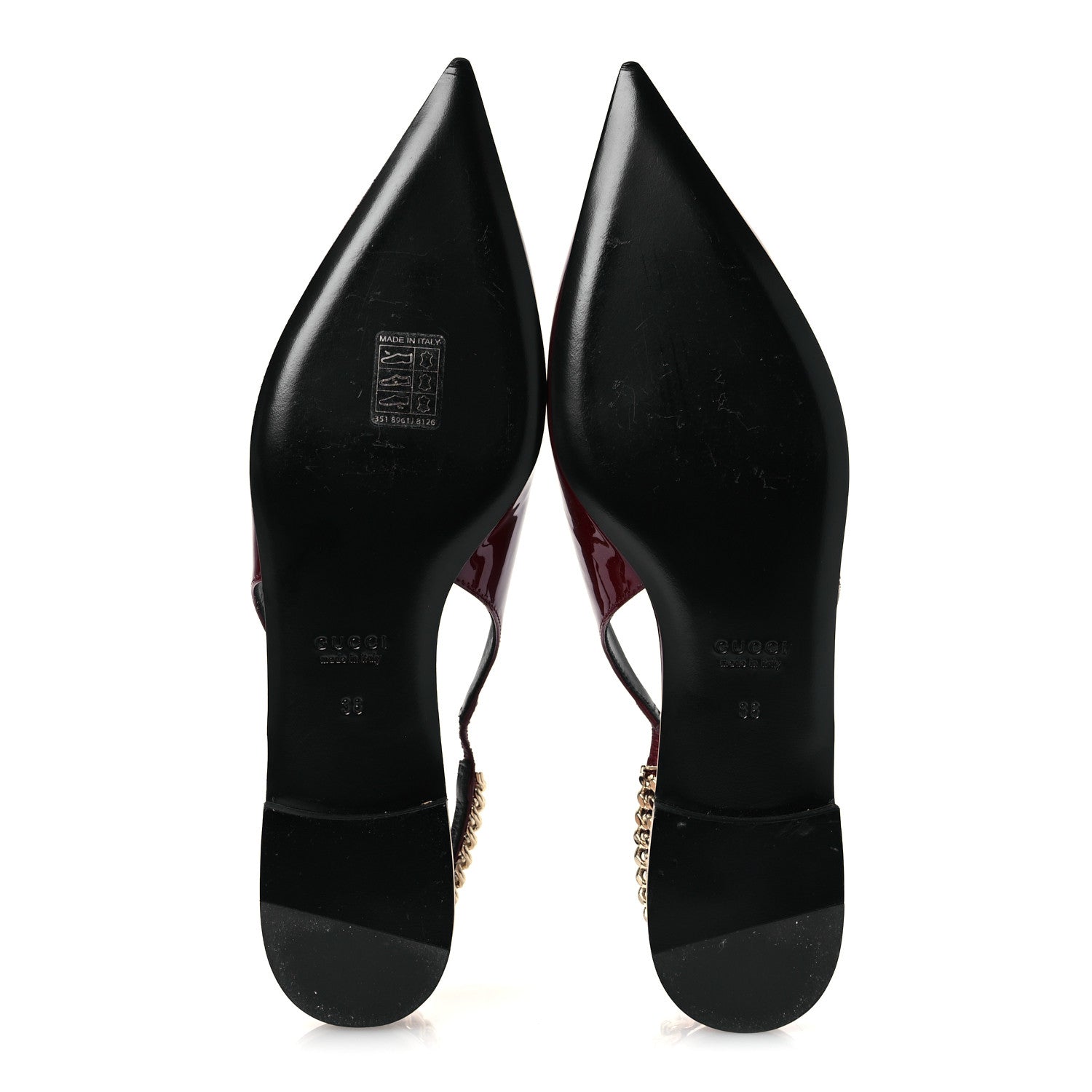 Gucci Patent Signoria Ballet Slingback Ballet Flat 38 Rosso Ancora 7 of 15