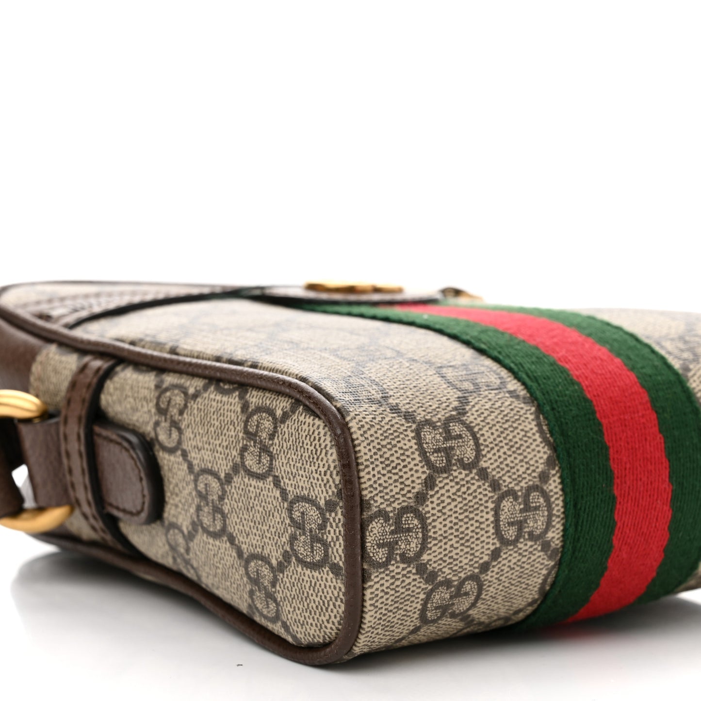 GG Supreme Monogram Web Mini Ophidia Messenger Brown