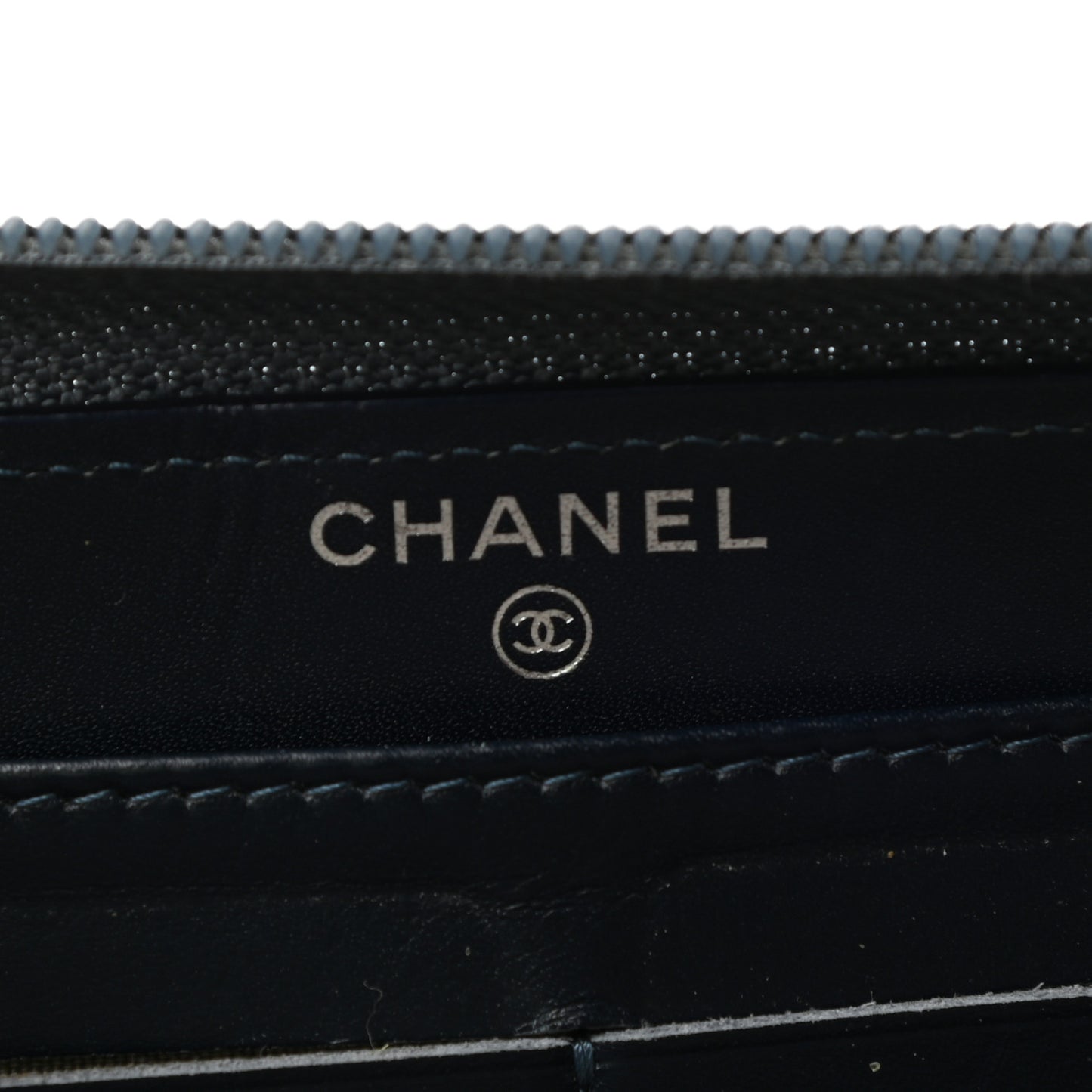 Caviar Large CC Timeless Zip Around Wallet Blue