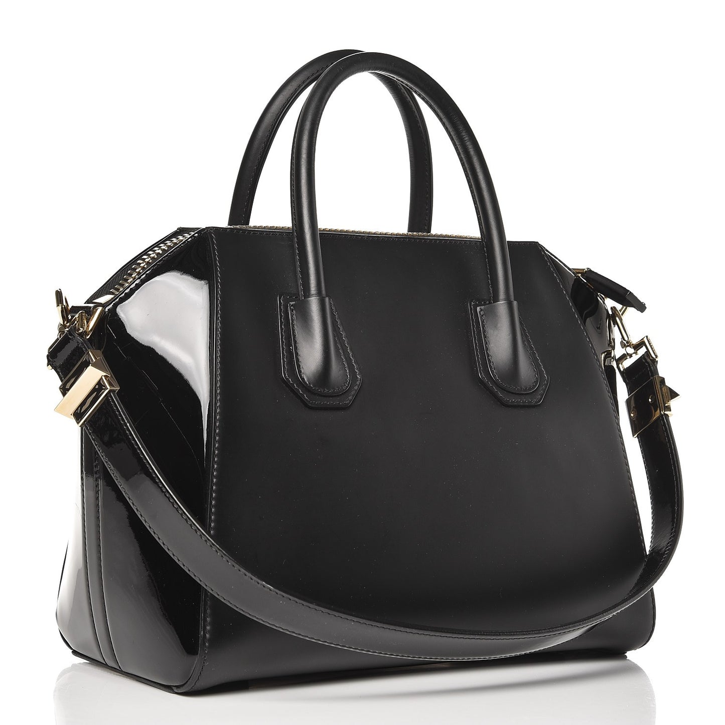 Calfskin Patent Small Antigona Black