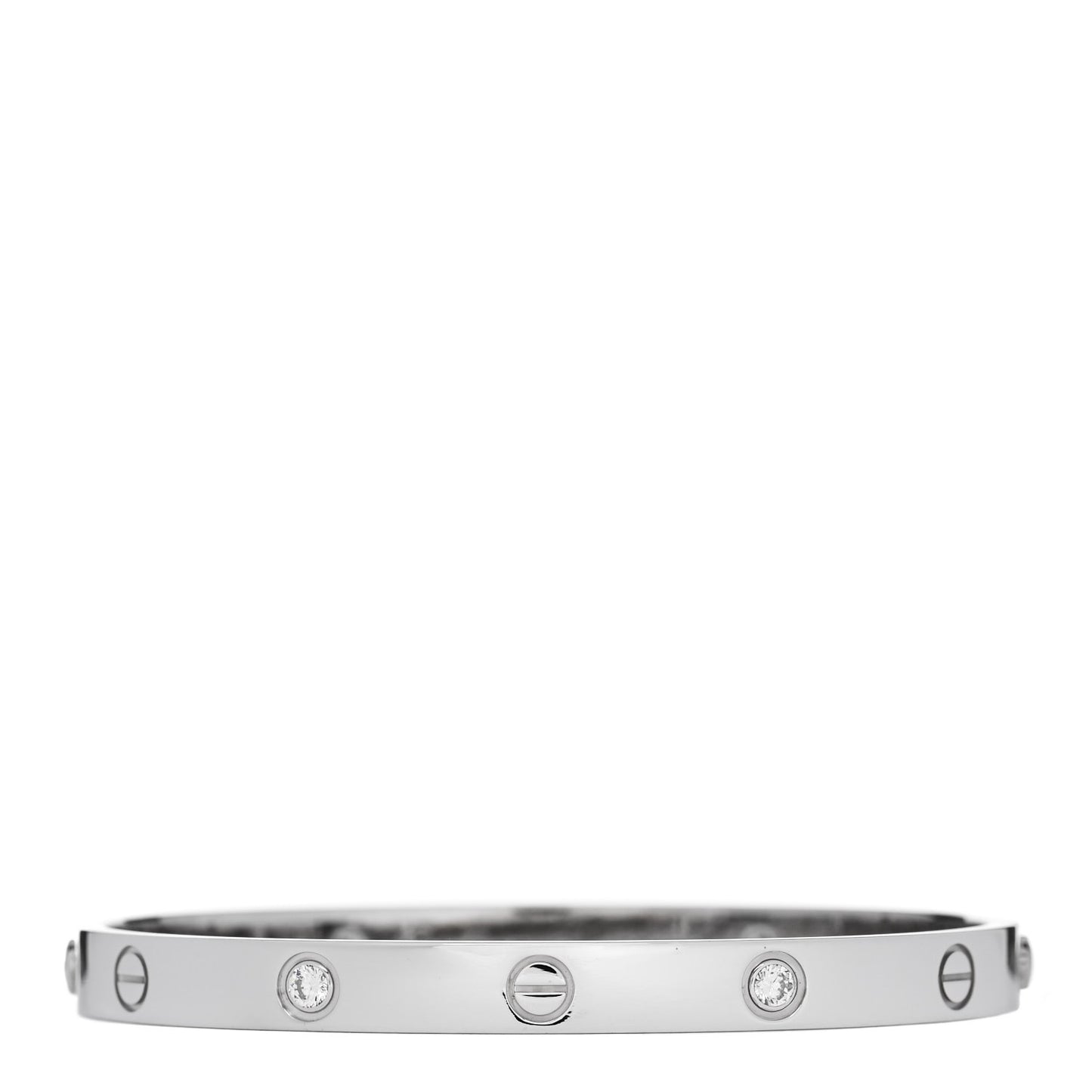 18K White Gold 4 Diamond Love Bracelet 18