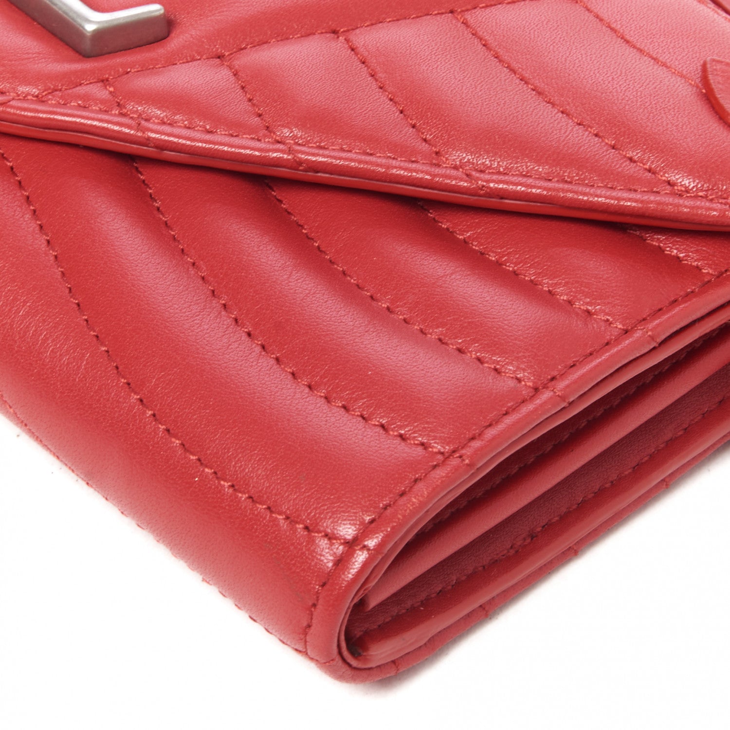 Louis Vuitton Calfskin New Wave Long Wallet Rouge 4 of 8