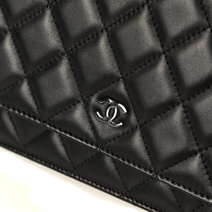 Chanel Lambskin Quilted Wallet On Chain WOC Black 8 of 8