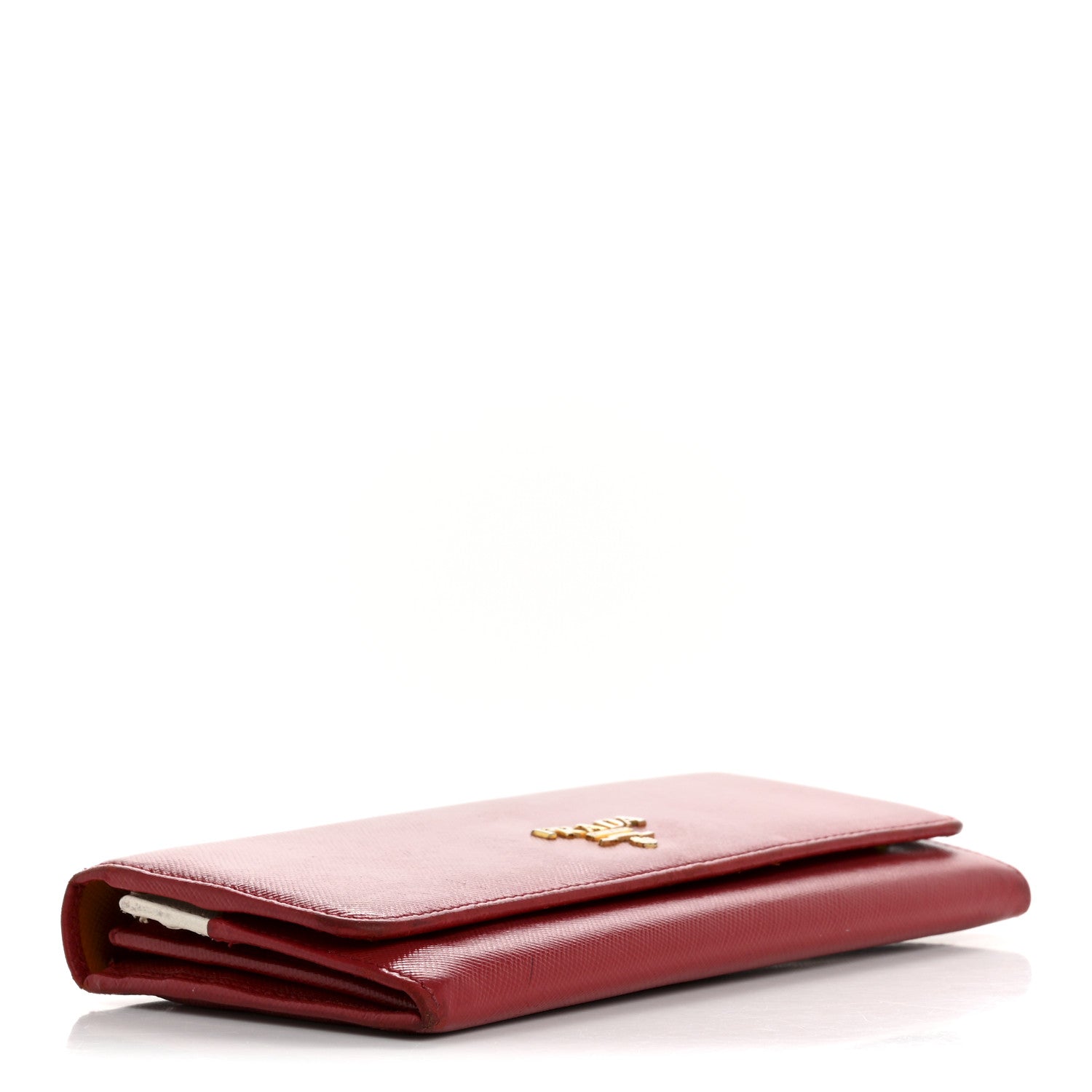 Prada Saffiano Metal Continental Flap Travel Wallet Fuoco 4 of 18