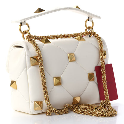 Valentino Garavani Nappa Large Roman Stud Shoulder Bag Ivory 3 of 8