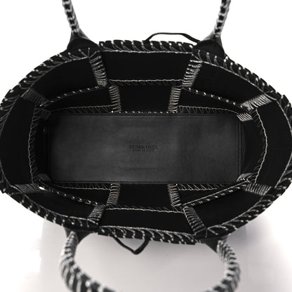 Bottega Veneta Nappa Maxi Intrecciato Overlock Stitched Small Arco Tote Black Silver 6 of 8