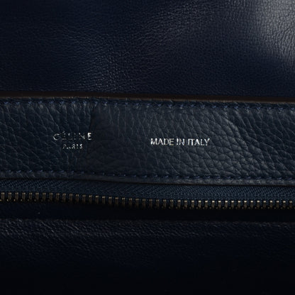 Celine Drummed Calfskin Suede Large Trapeze Navy Blue 6 of 8