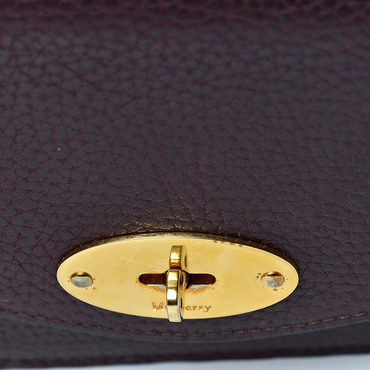 Natural Grained Calfskin Small Darley Satchel Oxblood