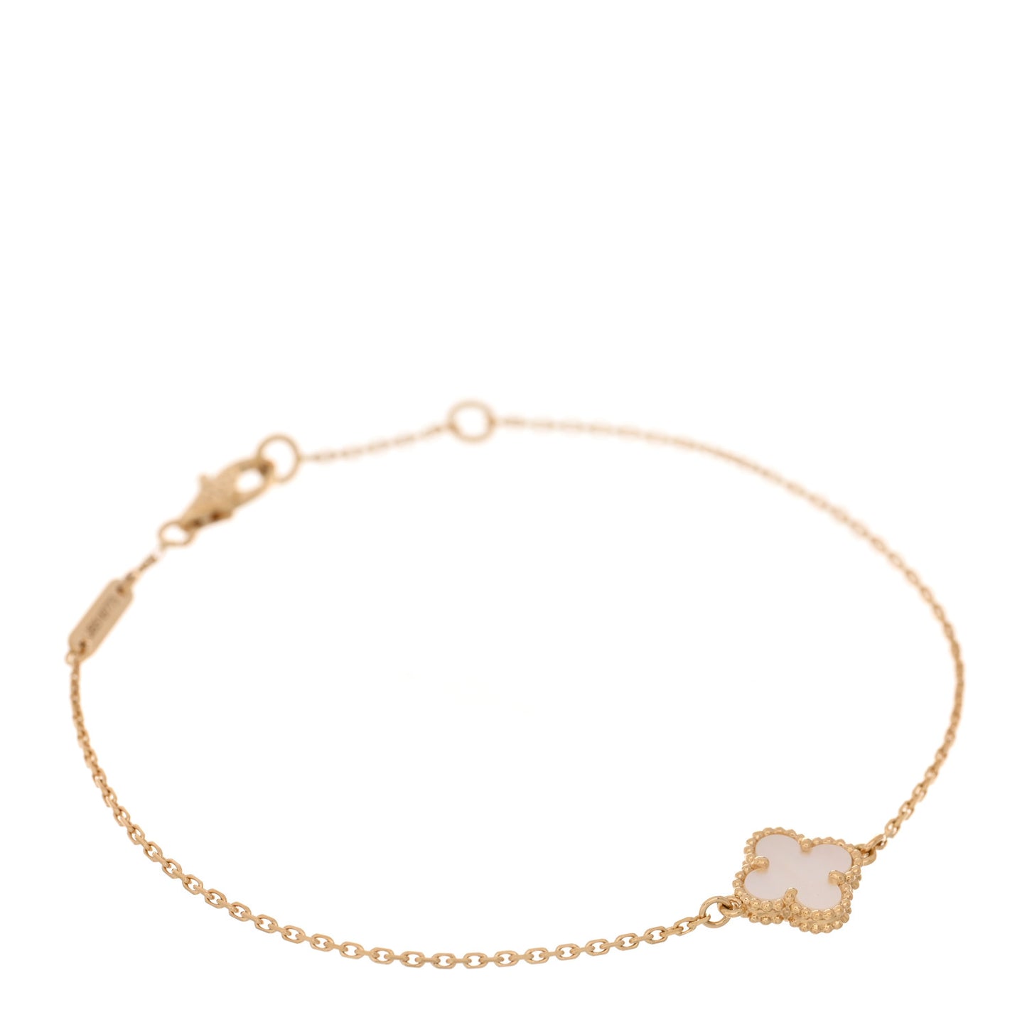 18K Yellow Gold Mother of Pearl Sweet Alhambra Bracelet