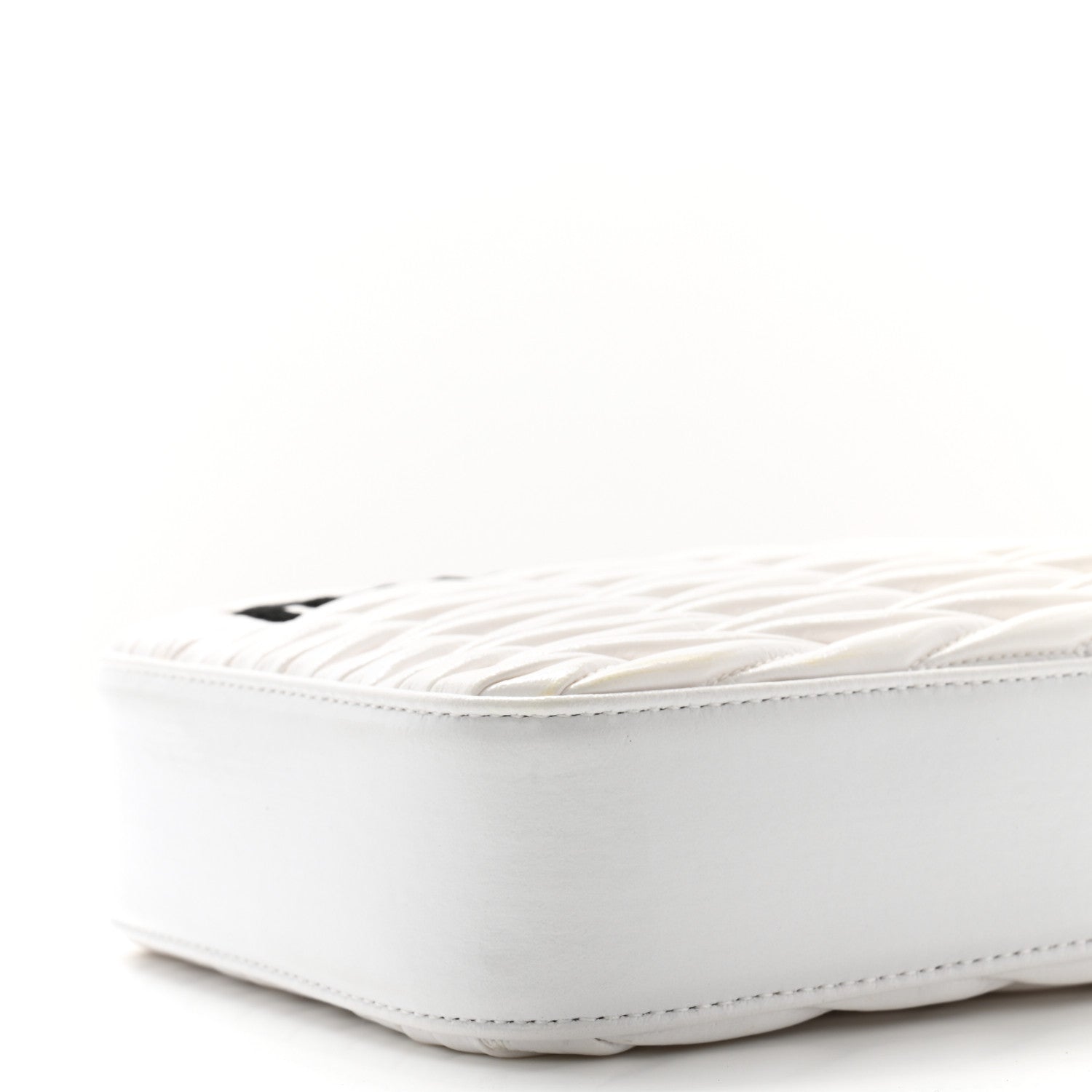 Miu Miu Patent Matelasse Crossbody Bag White Black 9 of 10