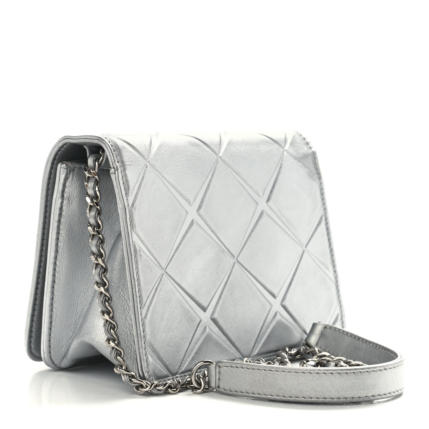 Chanel Metallic Calfskin Mini Propeller Flap Silver 2 of 10