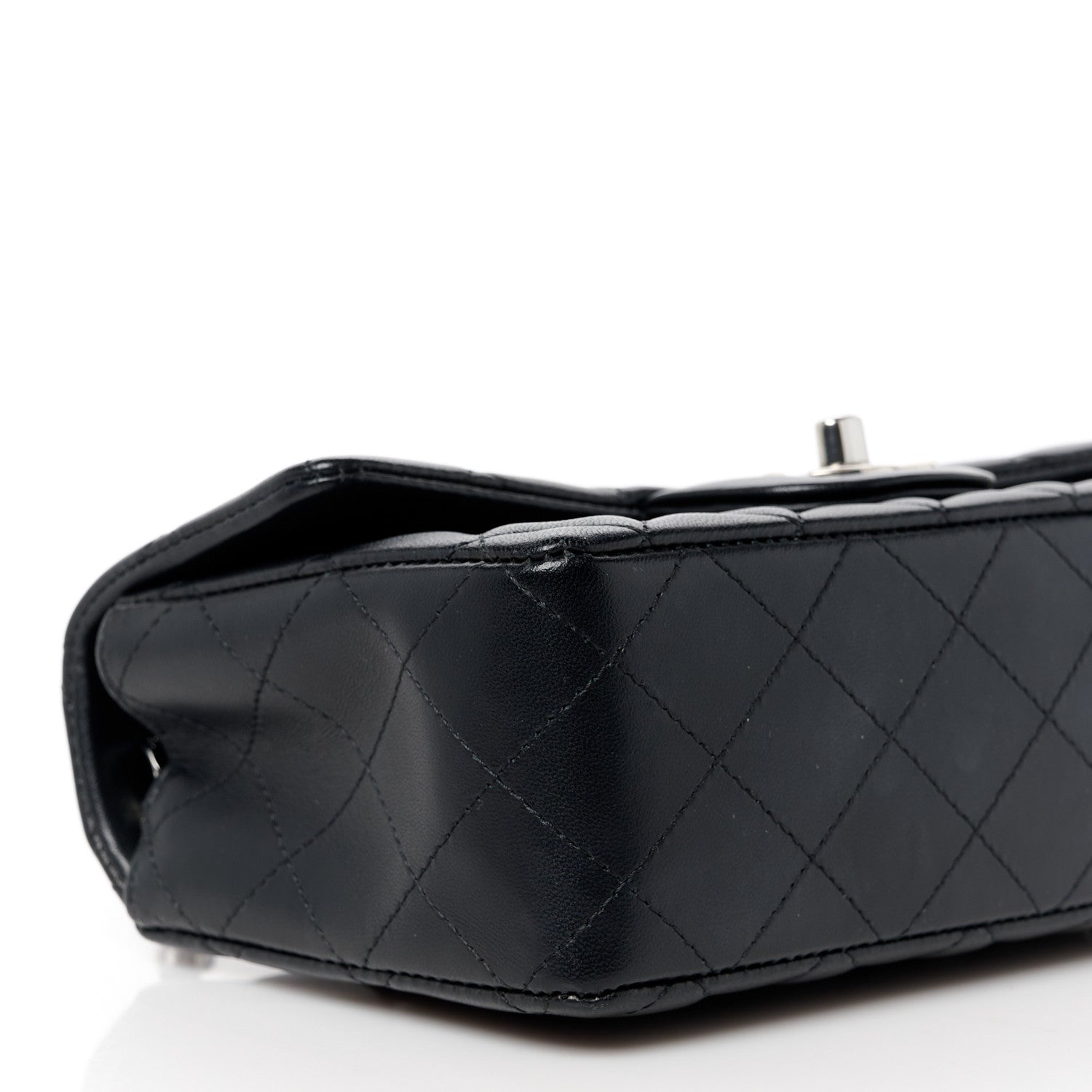 Chanel Lambskin Quilted Mini Rectangular Flap Black 10 of 12