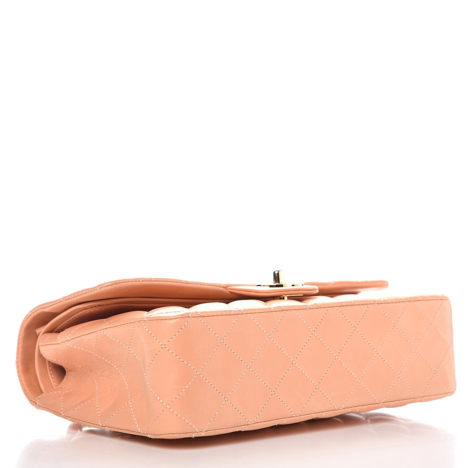 Chanel Lambskin Quilted Medium Double Flap Orange 5 of 11