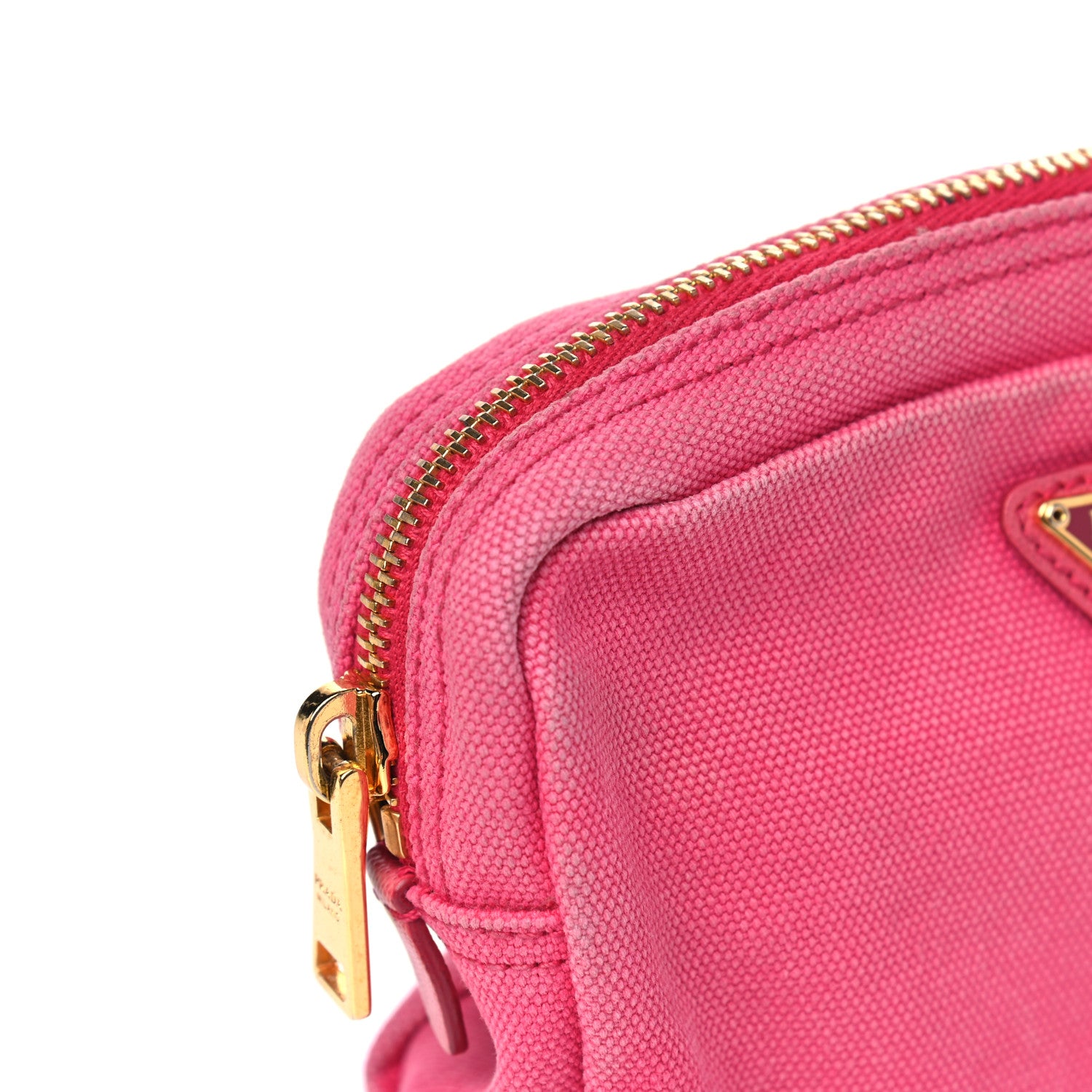 Prada Denim Cosmetic Pouch Fuchsia 8 of 10