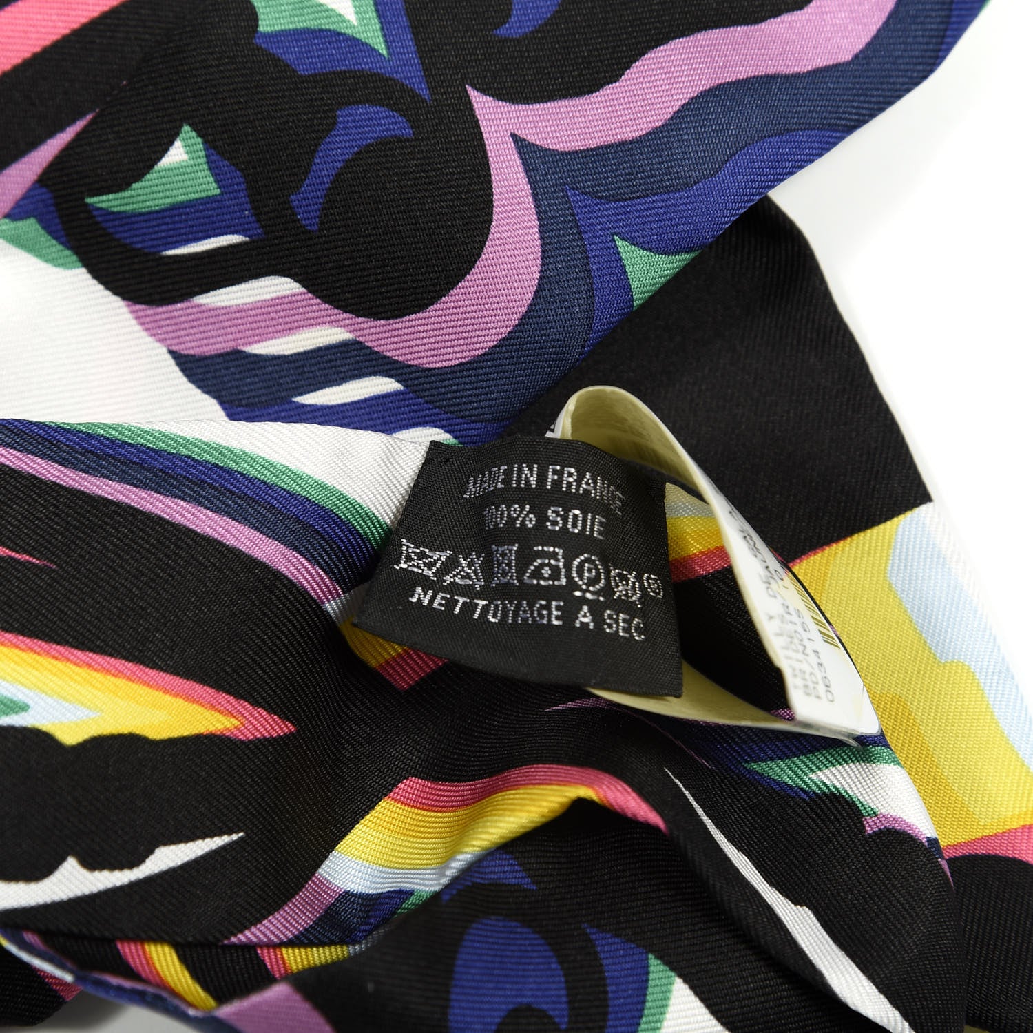 Hermes Silk Brides De Gala Shadow Twilly Black Jaune Multicolor 3 of 4