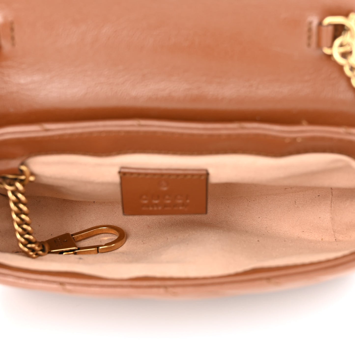 Azalea Calfskin Matelasse Diagonal Super Mini GG Marmont Shoulder Bag Cuir