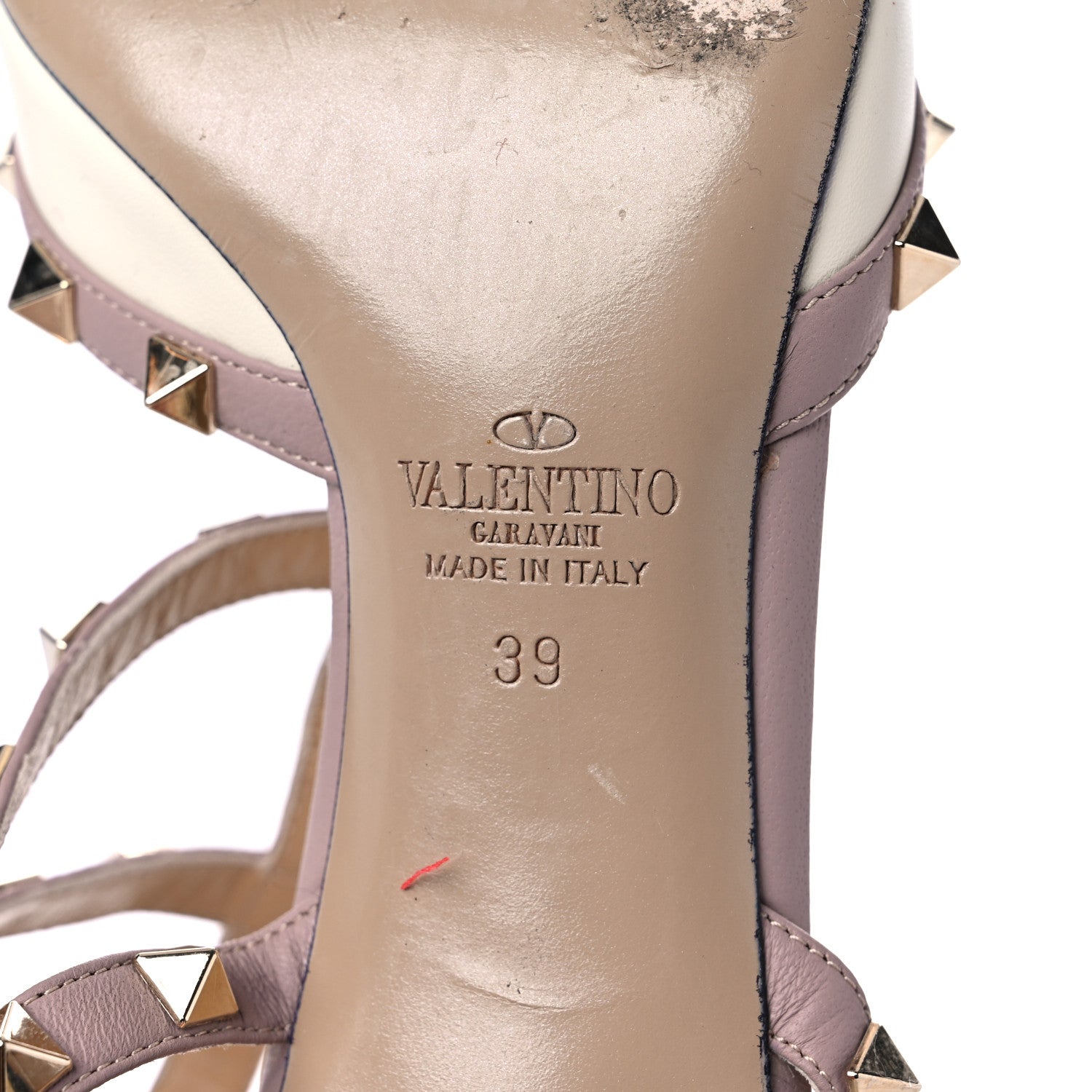 Valentino Garavani Calfskin Rockstud Ankle Strap 65mm Pumps 39 Light Ivory Poudre 6 of 11