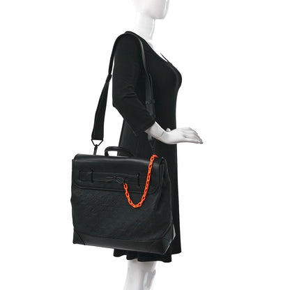 Louis Vuitton Taurillon Monogram Steamer PM Black 2 of 14