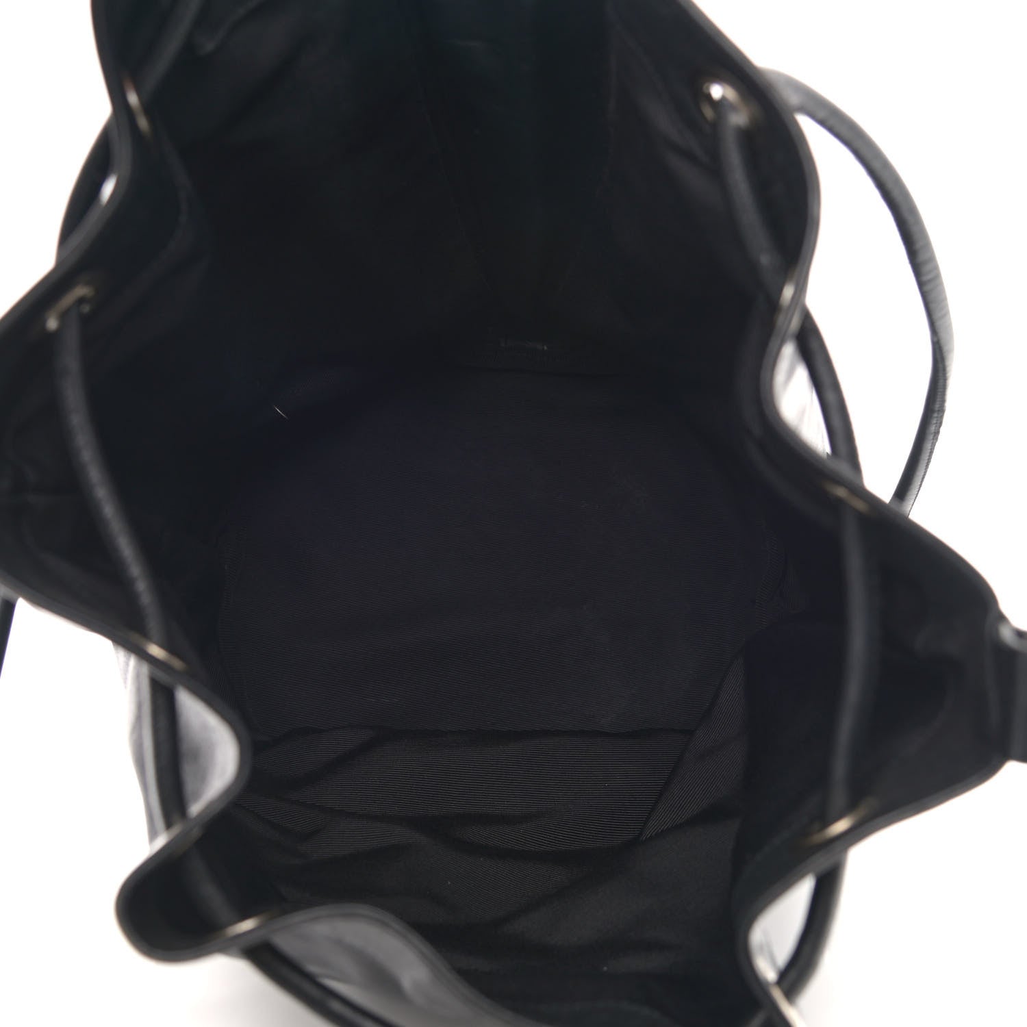 Saint Laurent Calfskin Medium Rider Bucket Bag Black 5 of 13