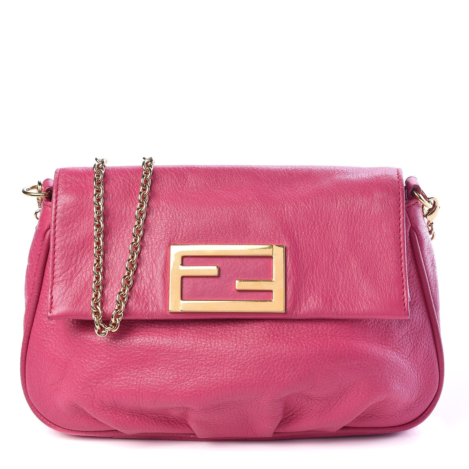 Fendi Vitello Flamingo Fendista Pouchette Crossbody Lampone 1 of 17
