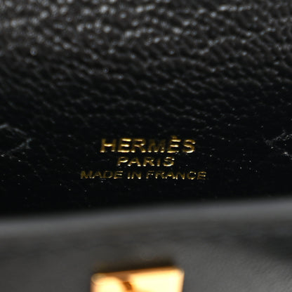 Hermes Tadelakt Mini Kelly Twilly Bag Charm Black 4 of 7