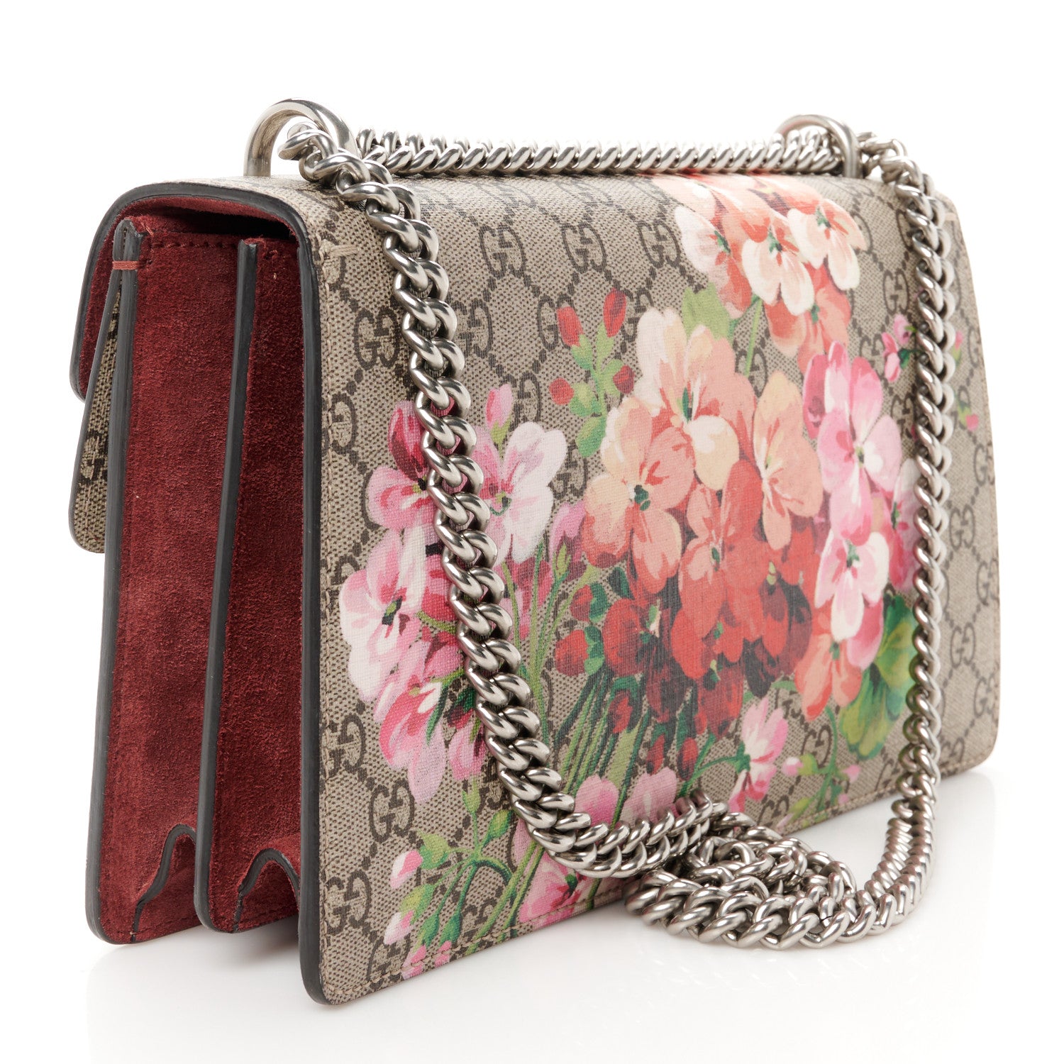 Gucci GG Supreme Monogram Blooms Small Dionysus Shoulder Bag Beige Multicolor Dry Rose 3 of 13