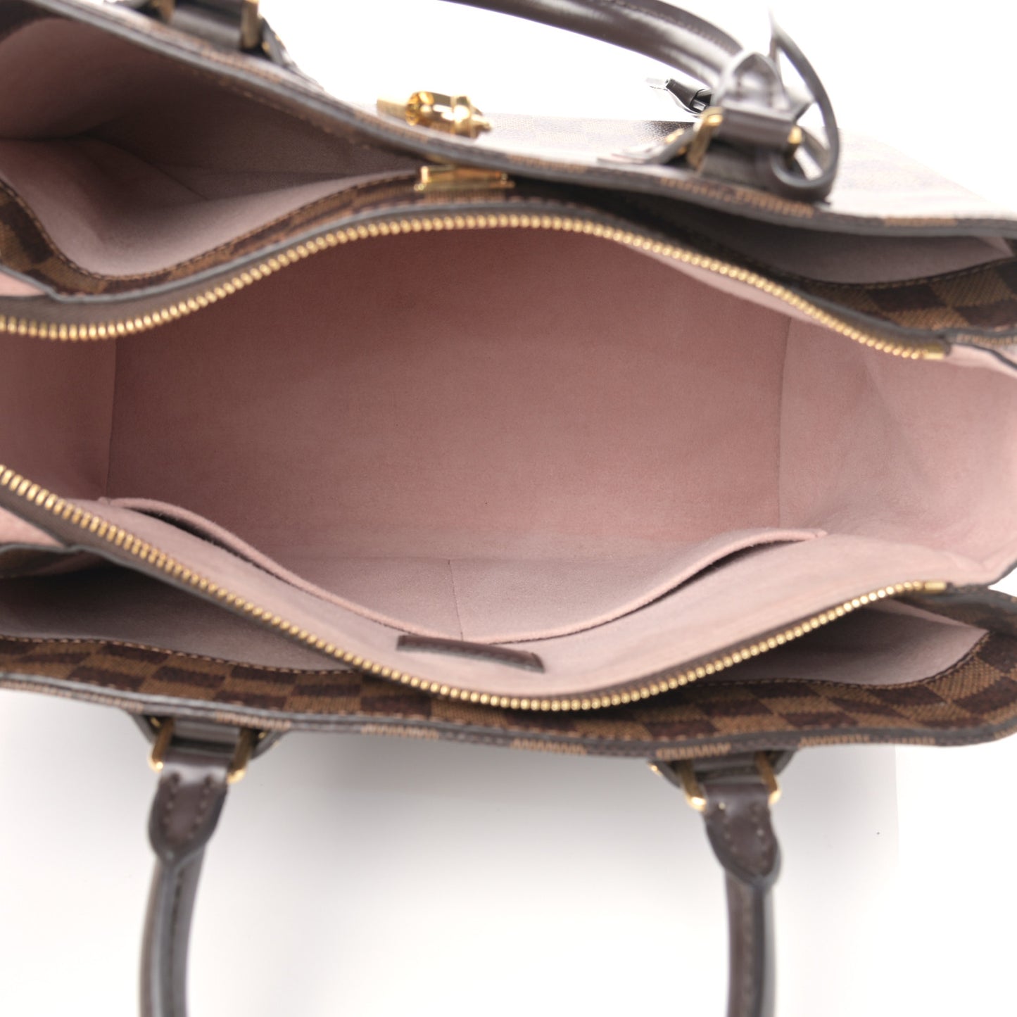 Cuir Taurillon Damier Ebene Normandy Magnolia