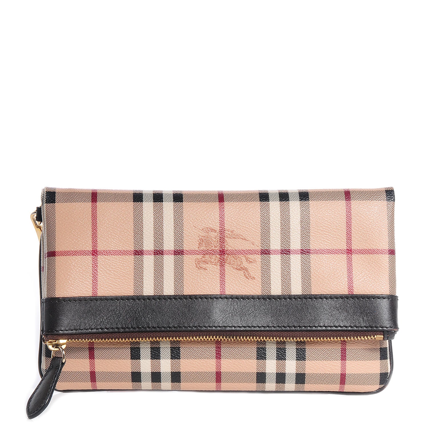 Burberry Haymarket Check Adeline Foldover Clutch Brown 1 of 8