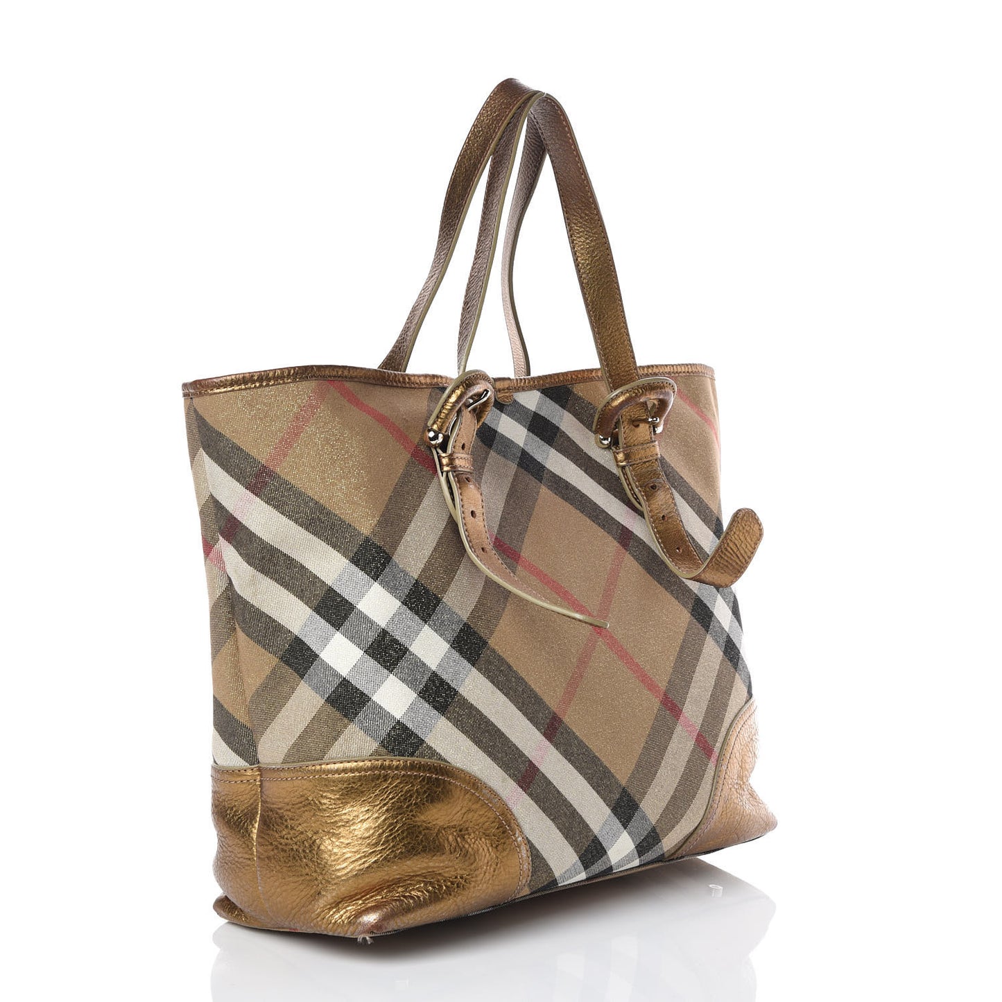 Shimmer Check Byron Tote Gold