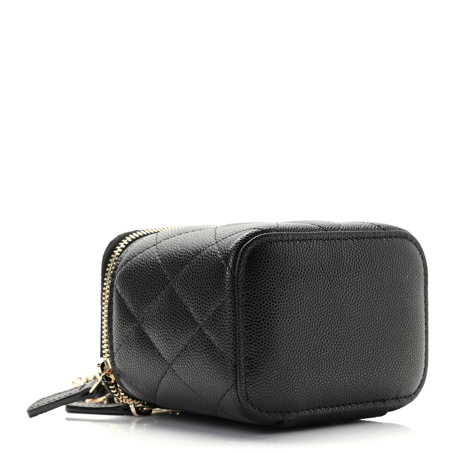 Chanel Caviar Quilted Mini Vanity Case With Chain Black 6 of 8