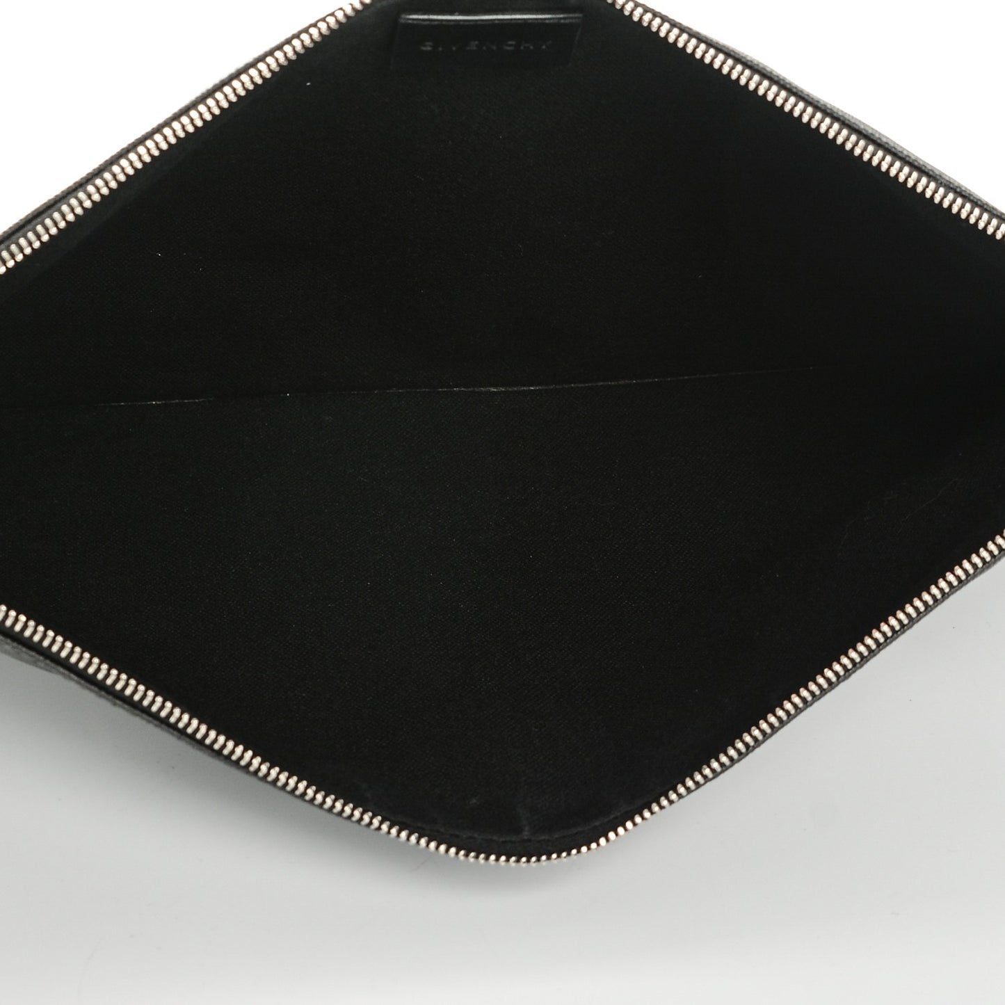 Textured Coated Canvas Rottweiler Print Large Cosmetic Pouch Black