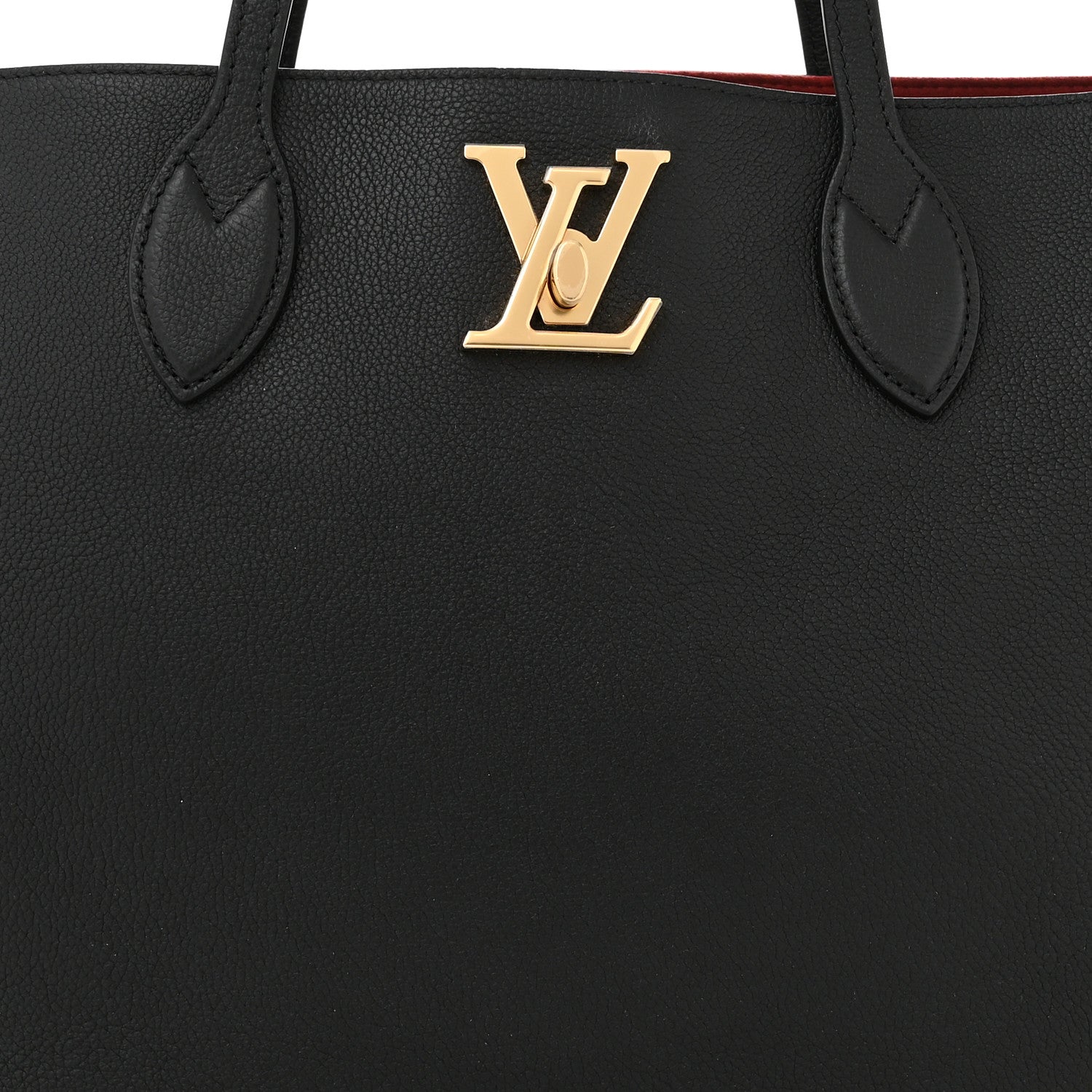 Louis Vuitton Grained Calfskin Lockme Shopper Black 8 of 10