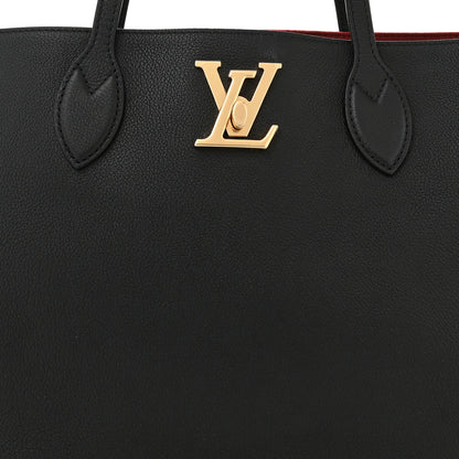 Louis Vuitton Grained Calfskin Lockme Shopper Black 8 of 10