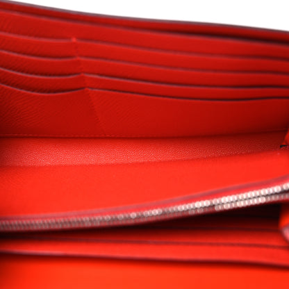 Hermes Epsom Constance Long Wallet Capucine Bleu Brighton 7 of 13