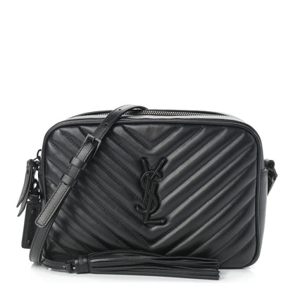 Saint Laurent Calfskin Matelasse Monogram Lou Camera Bag Black 1 of 12