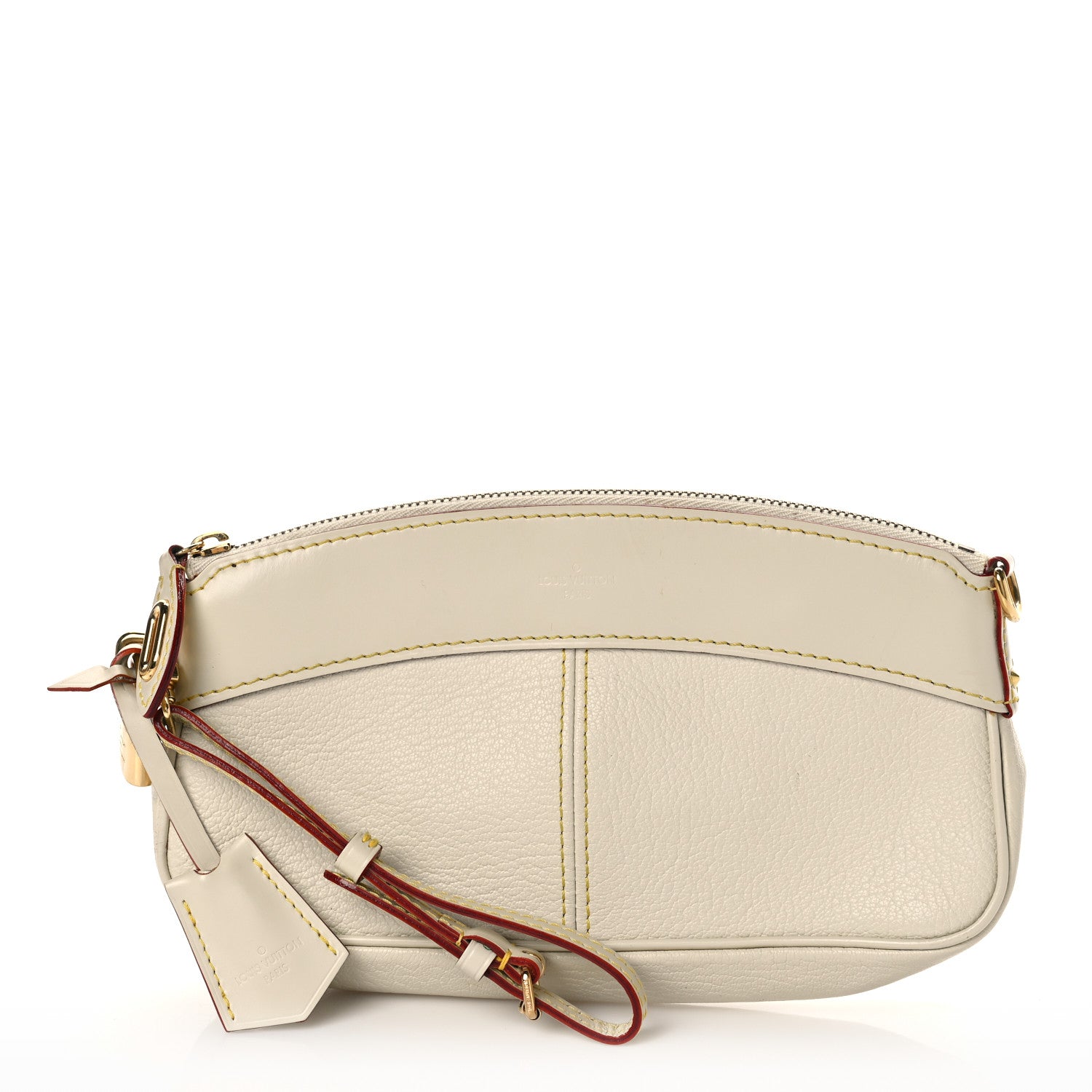 Louis Vuitton Suhali Lockit Clutch White 1 of 8