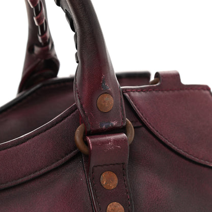 Balenciaga Used Calfskin Rust Hardware Neo Classic City Burgundy 11 of 12