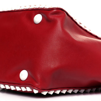 Valentino Garavani Vitello Colorblock Free Rockstud Tote Rosso Valentino White 9 of 16