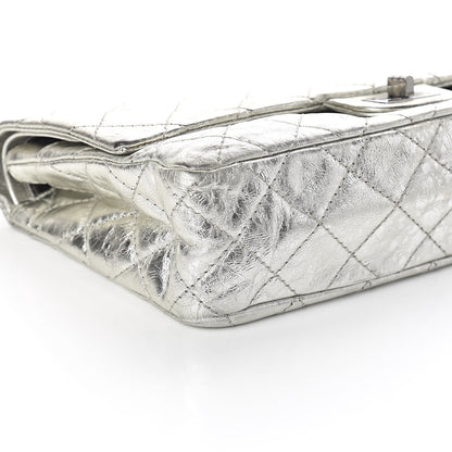 Chanel Metallic Aged Calfskin Quilted 2.55 Reissue 226 Flap Silver 9 of 10